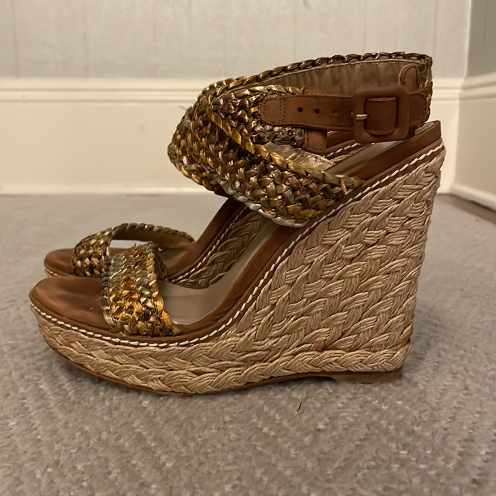 Stuart Weitzman Raffia Platform Sandals - image 3